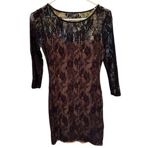 Guess- back mini lace overlay dress